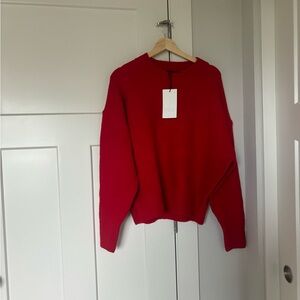 Zara Red Women's Crew Neck Sweater